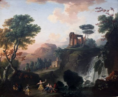 Świątynia Westy w Tivoli autorstwa Charles François Grenier de Lacroix